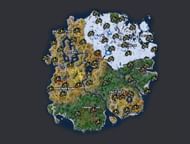 All locations for the dirt bike on the new island (Image via Fortnite.GG)